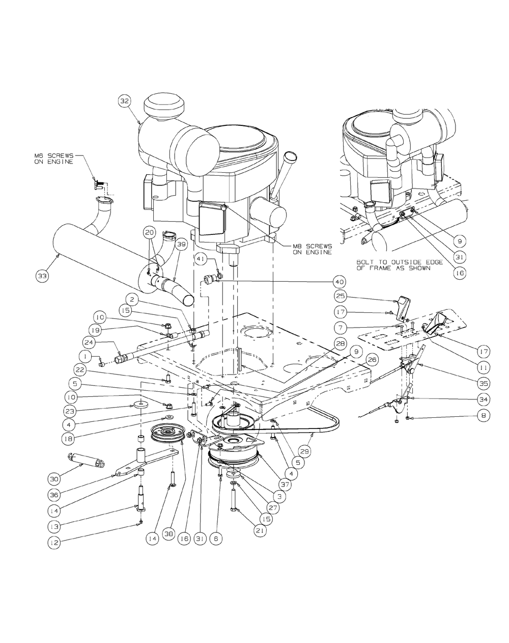 Kawasaki Engine Assembly Diagram and Parts List for M60-KW (53AI8CT6050-31HP-OHV)(2009 & Before) Cub Cadet Lawn Tractor